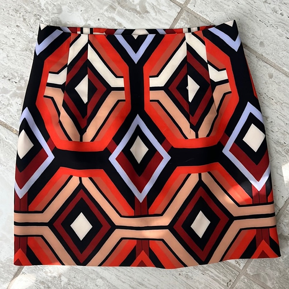 High waisted Zara geometric skirt